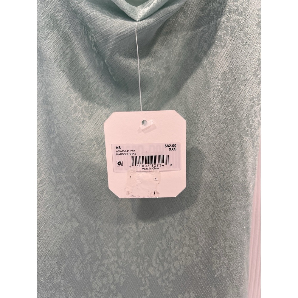 NWT Altar'd State Midi Dress Mint Floral Satin Cowl Neck Slip Midi Dress XXS - Picture 4 of 12